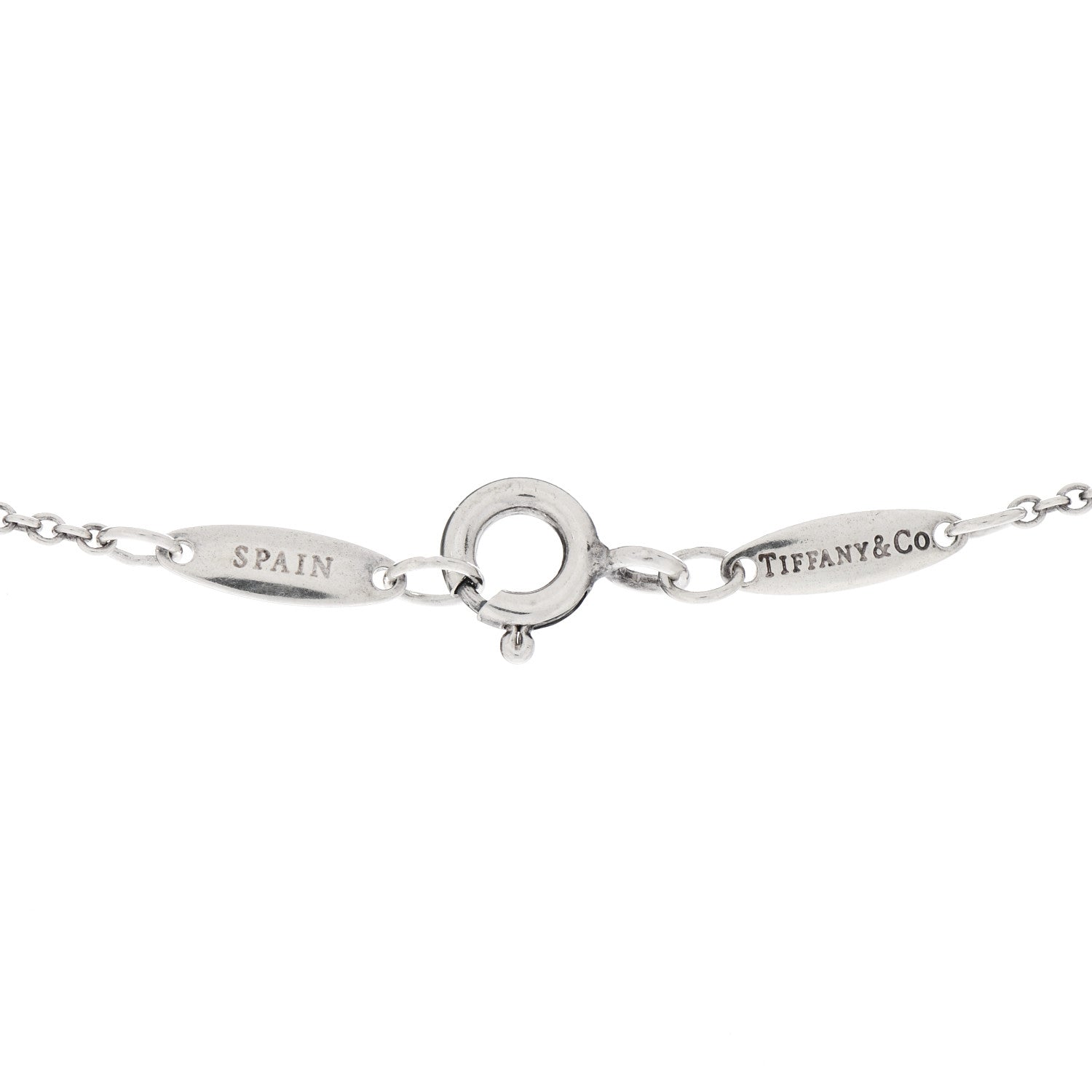 Tiffany Sterling Silver Diamond .15ctw Elsa Peretti Diamonds by the Yard Drop Pendant Necklace 4 of 5