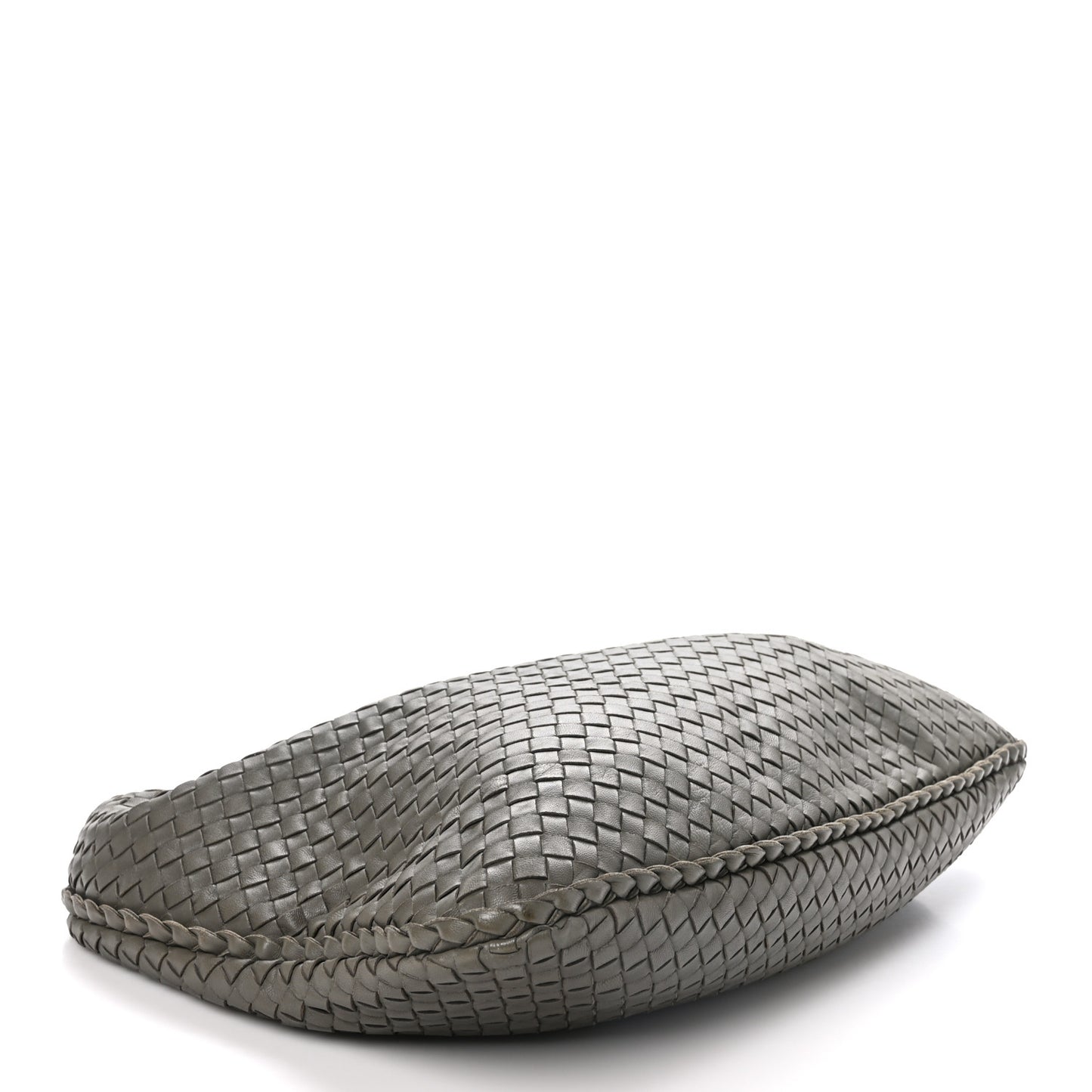 Nappa Intrecciato Large Veneta Hobo Grey