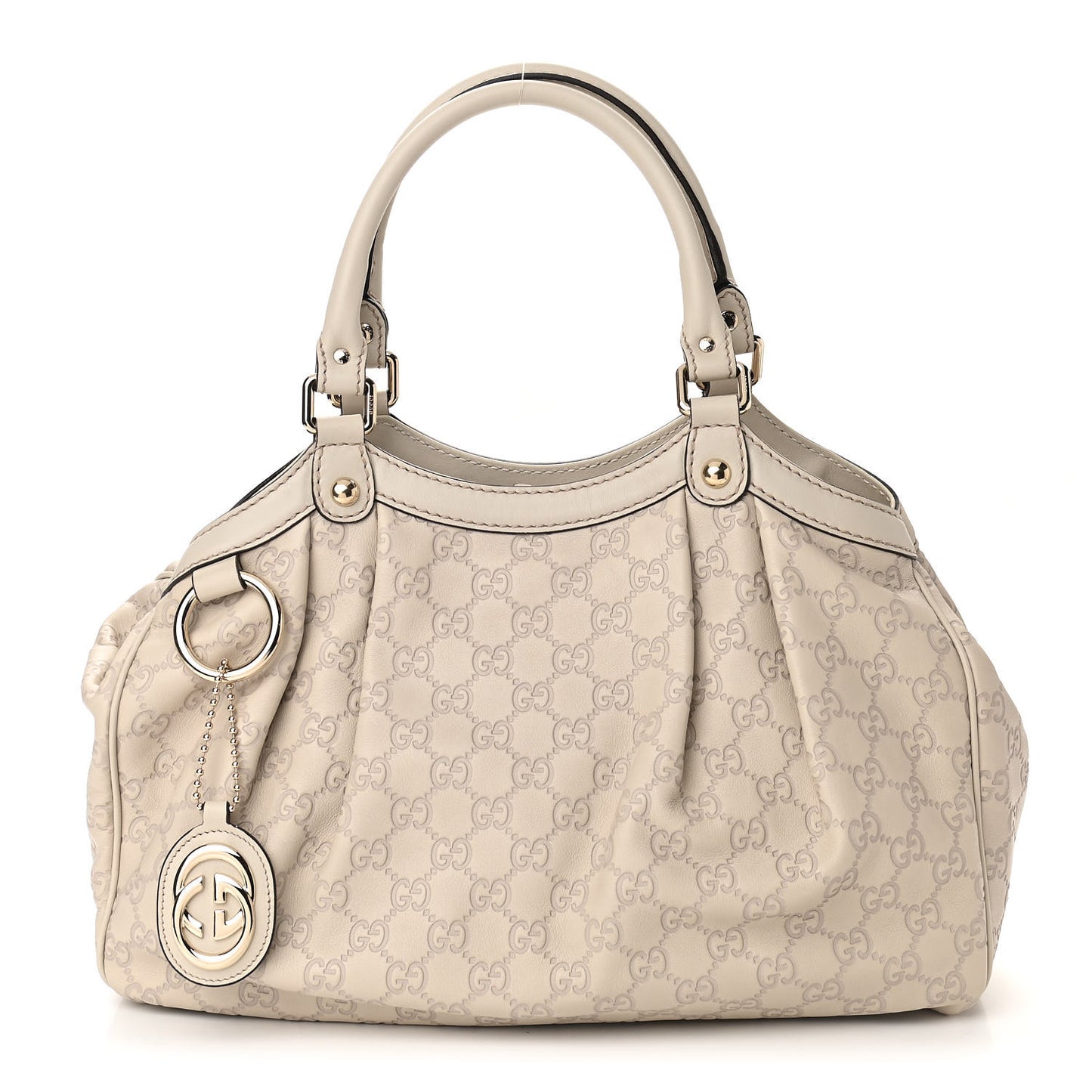 Guccissima Medium Sukey Tote Mystic White