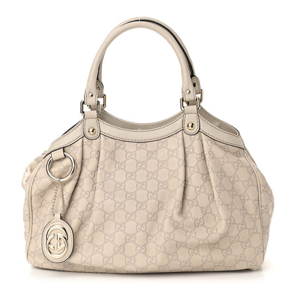 Gucci Guccissima Medium Sukey Tote Mystic White 1 of 10