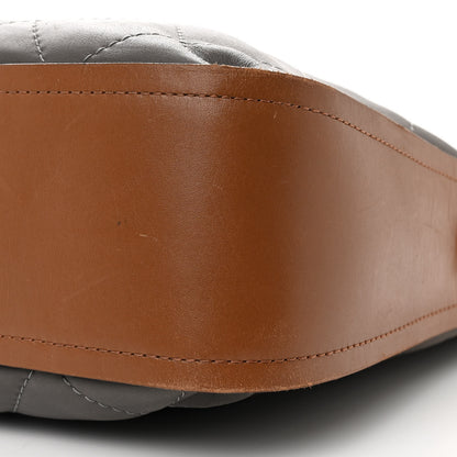 Chanel Calfskin Country Chic Stitched Hobo Grey 10 of 13