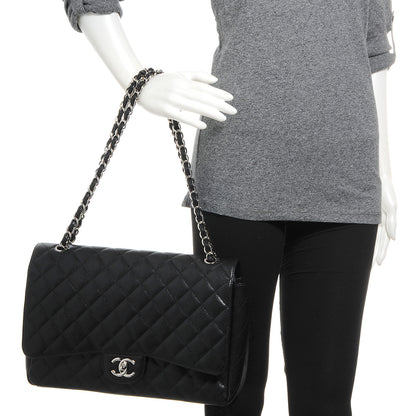 Chanel Caviar Quilted Maxi Double Flap Black 2 of 8
