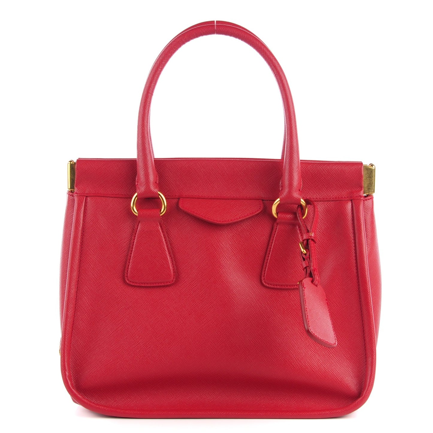 Saffiano Lux Frame Satchel Fuoco