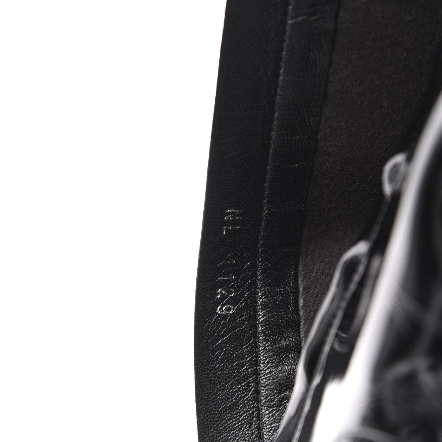 Patent Silhouette Ankle Boots 39 Black