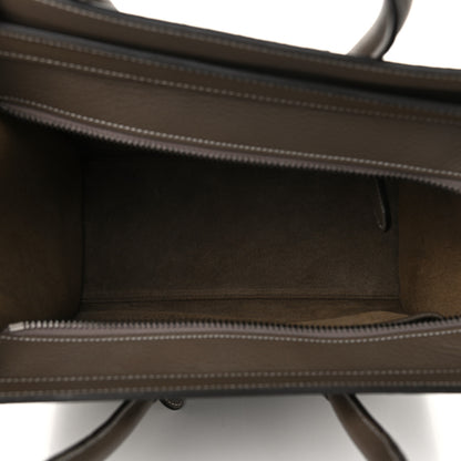 Celine Drummed Calfskin Micro Luggage Souris 5 of 9