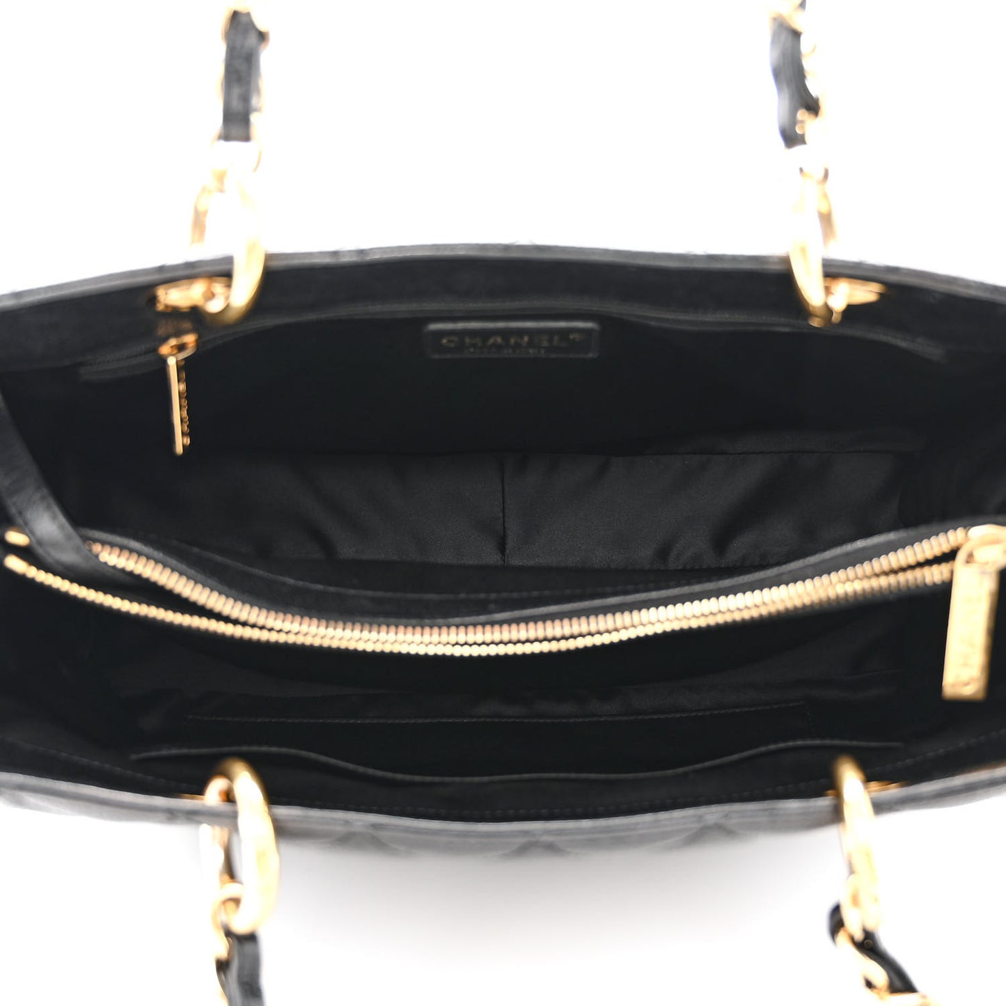 Caviar Quilted Grand Shopping Tote GST Black