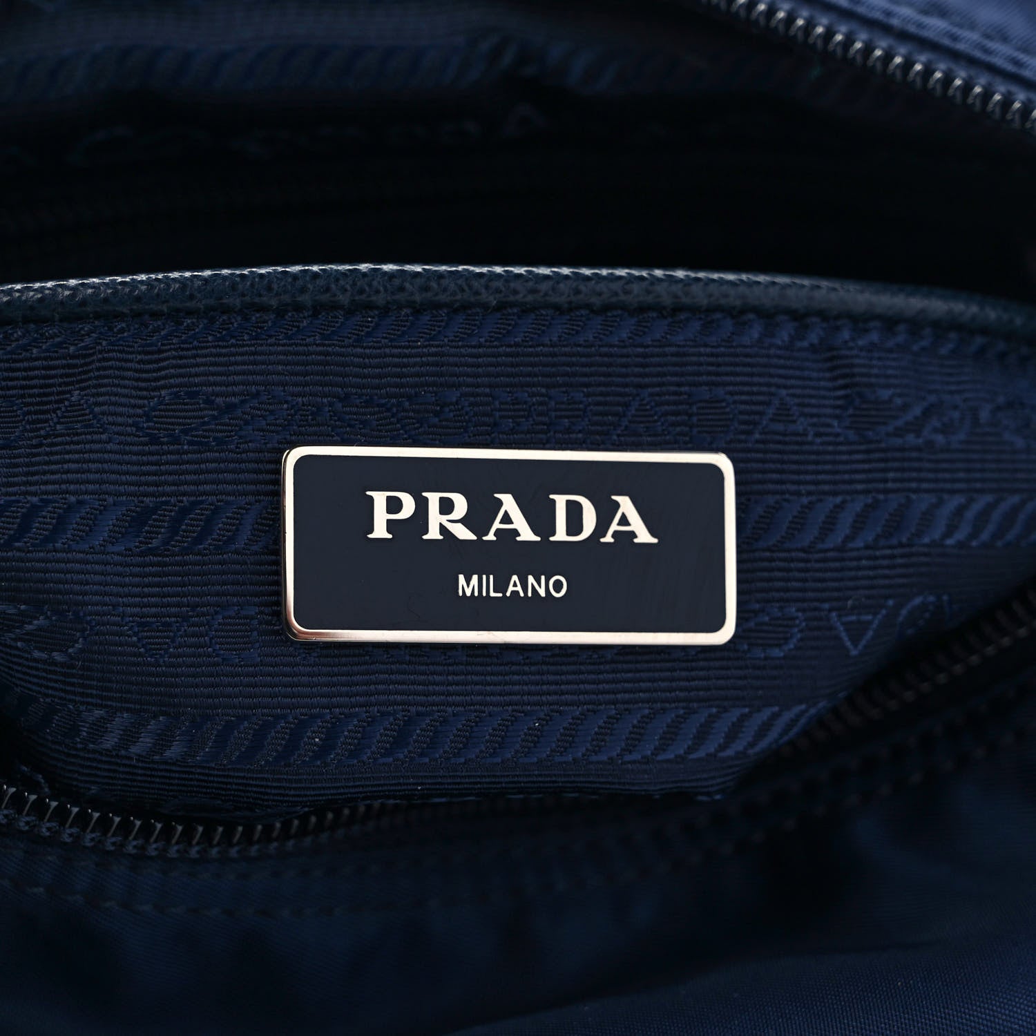 Prada Tessuto Nylon Saffiano Vela Messenger Bag Navy 5 of 7
