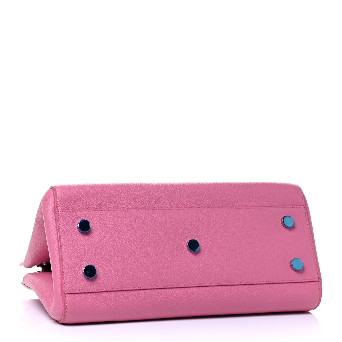 Grained Calfskin Small Cabas Rive Gauche Rose Clair