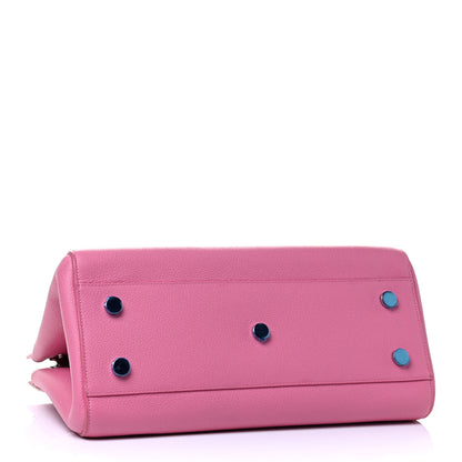 Saint Laurent Grained Calfskin Small Cabas Rive Gauche Rose Clair 3 of 4