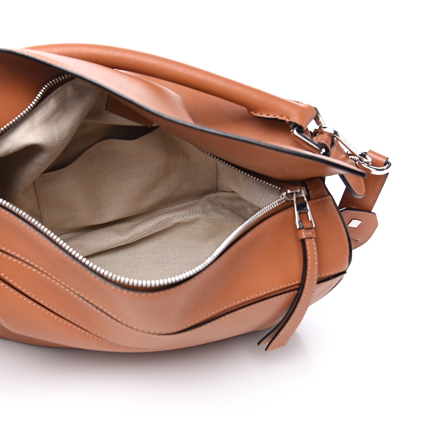 Calfskin Medium Puzzle Bag Tan