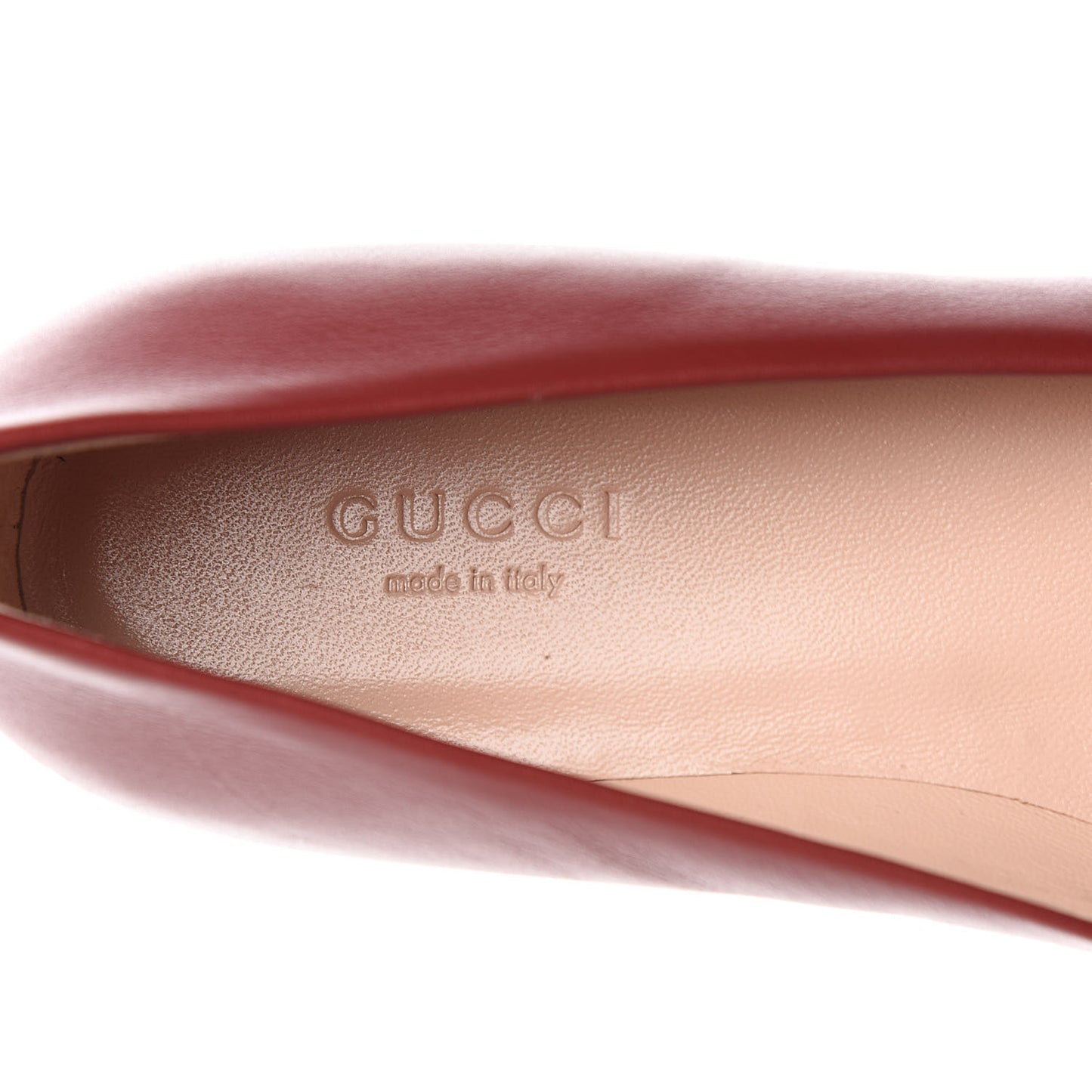 Calfskin Horsebit Ballerina Flats 36 Red