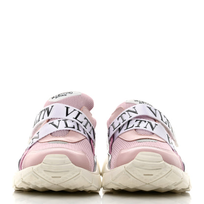 Valentino Garavani Stretch Knit VLTN Heroes Her Sneakers 37 Water Rose White Giacinto 2 of 9