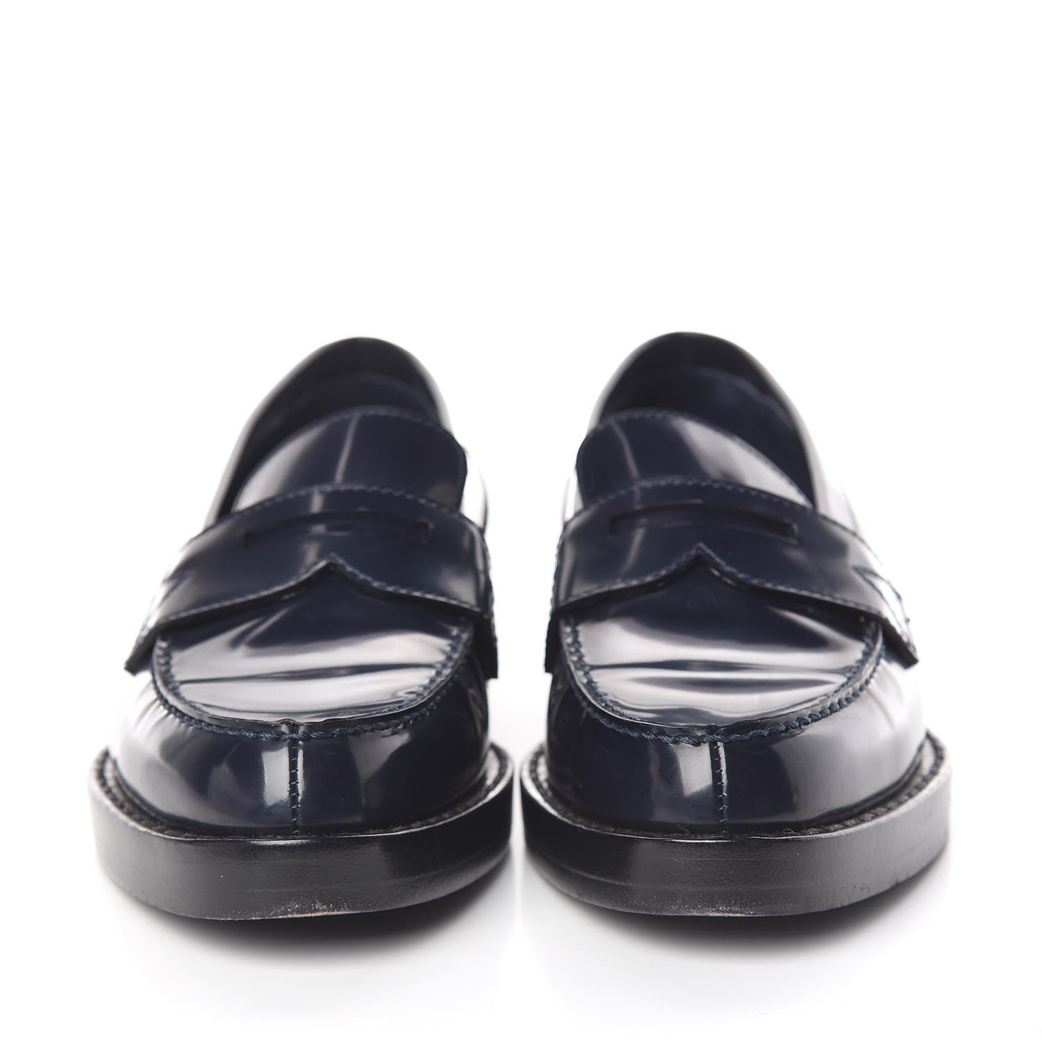 Louis Vuitton Monogram Patent Academy Flat Loafers 36 Navy 2 of 13