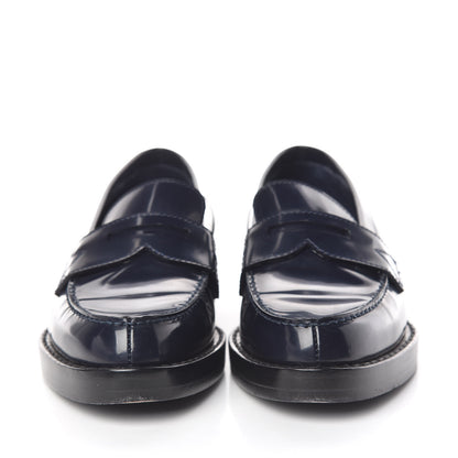 Louis Vuitton Monogram Patent Academy Flat Loafers 36 Navy 2 of 13