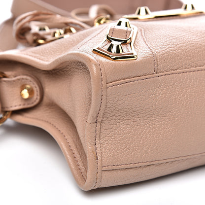 Balenciaga Chevre Gold Metallic Edge Hardware Mini City Rose Des Sables 7 of 12