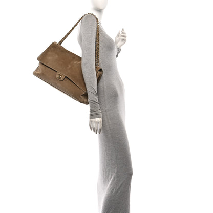 Chanel Suede Calfskin Souplissimo Maxi Flap Dark Beige 2 of 10