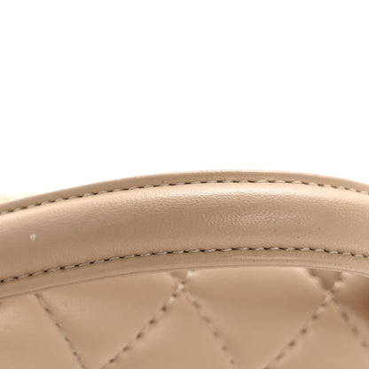 Chanel Lambskin Quilted Small Flap Top Handle Bag Beige 13 of 13