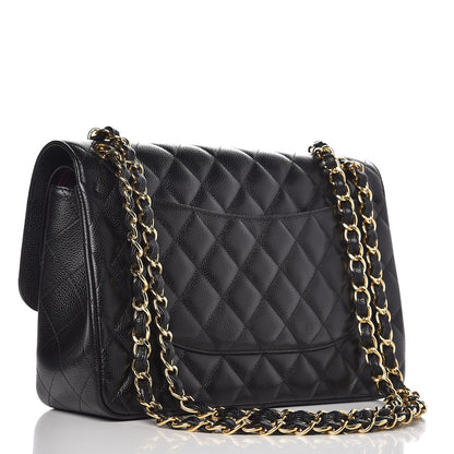 Chanel Caviar Quilted Jumbo Double Flap Black 4 of 12