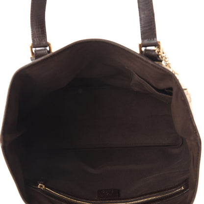 Gucci Monogram Medium Jolicoeur Tote Dark Brown 5 of 11