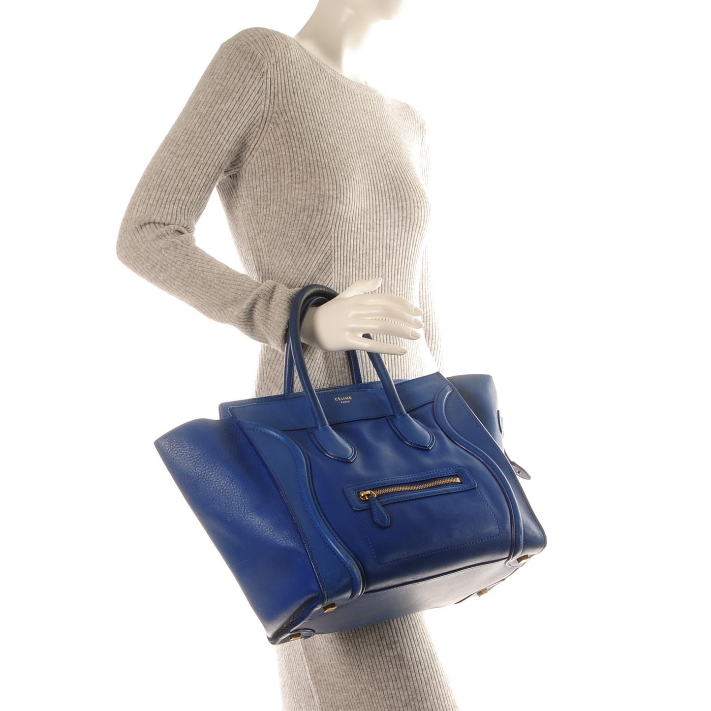 Smooth Calfskin Mini Luggage Electric Blue