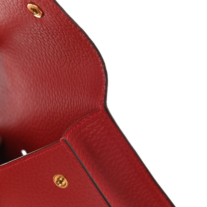 Hermes Taurillon Clemence Pochette Green Belt Bag Rouge Vif 9 of 9