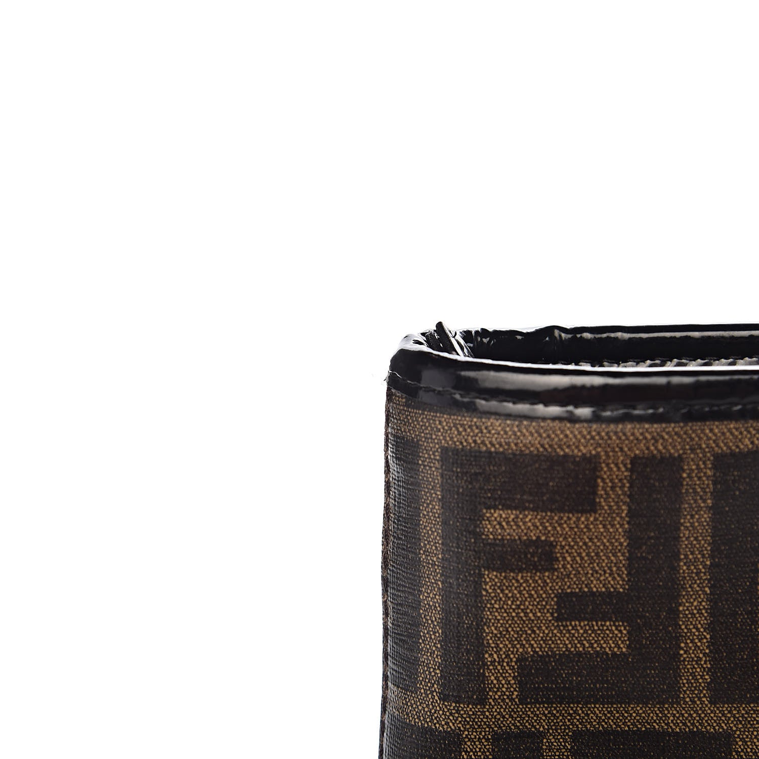 Fendi Zucca Spalmati Patent Baguette Print Medium Roll Tote Tobacco 8 of 14