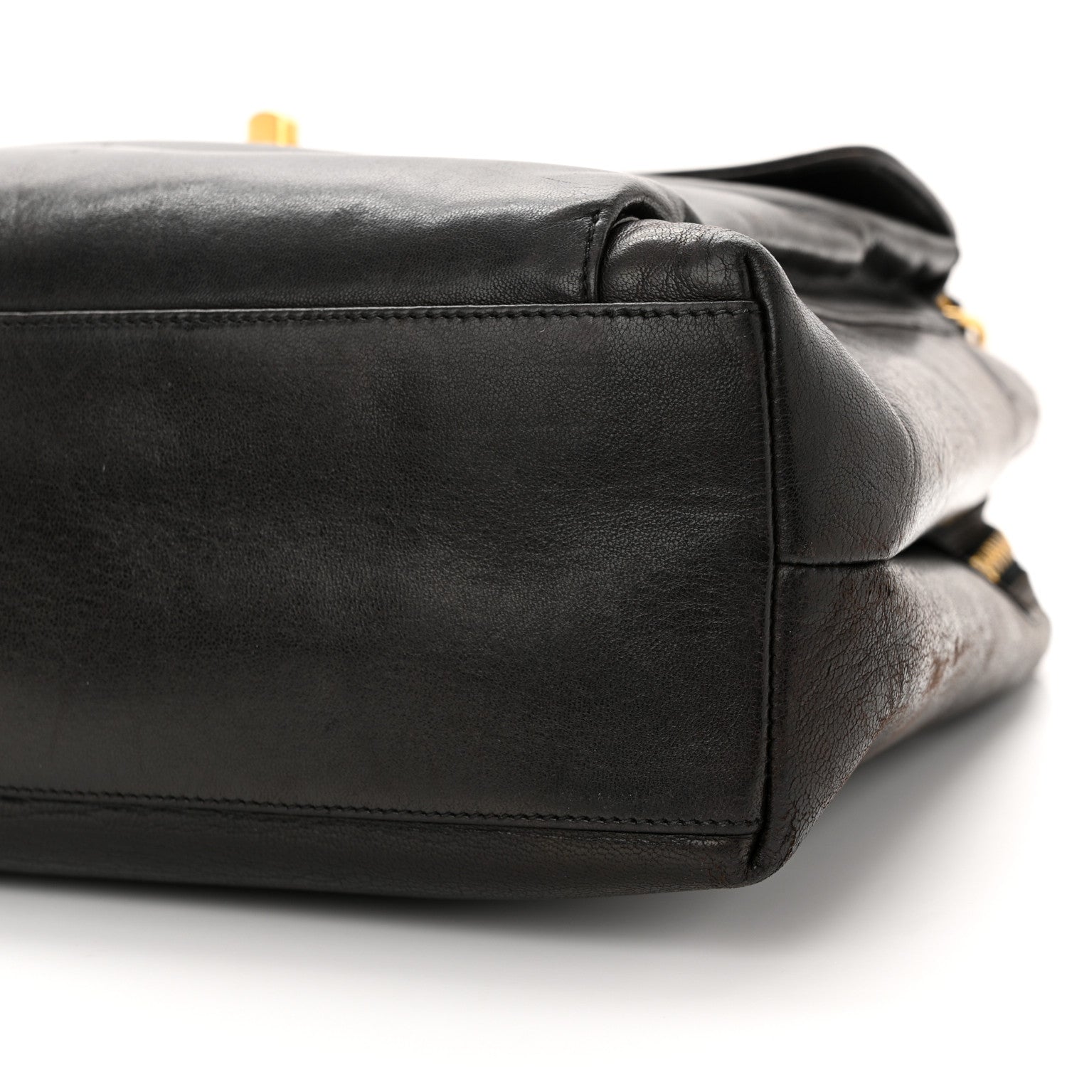 Chanel Lambskin Flap Shoulder Bag Dark Brown 12 of 21