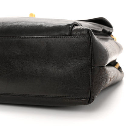 Chanel Lambskin Flap Shoulder Bag Dark Brown 12 of 21
