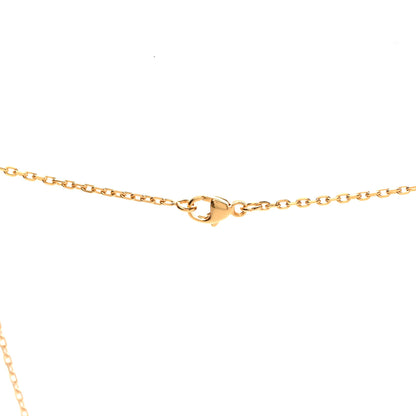 Hermes Lacquered Gold Mini Pop H Pendant Necklace Rose Dragee 4 of 6