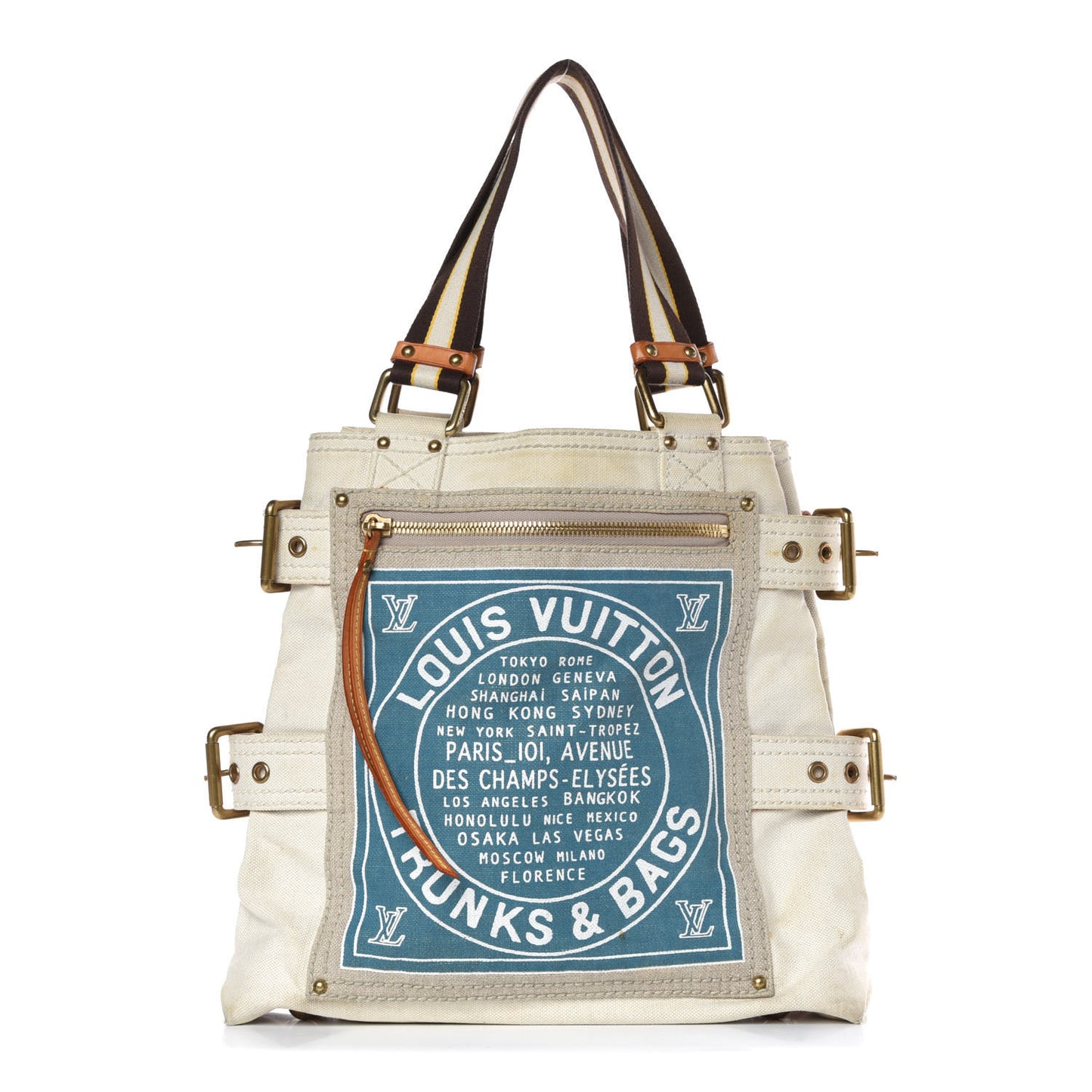 Toile Globe Shopper Cabas MM Blue
