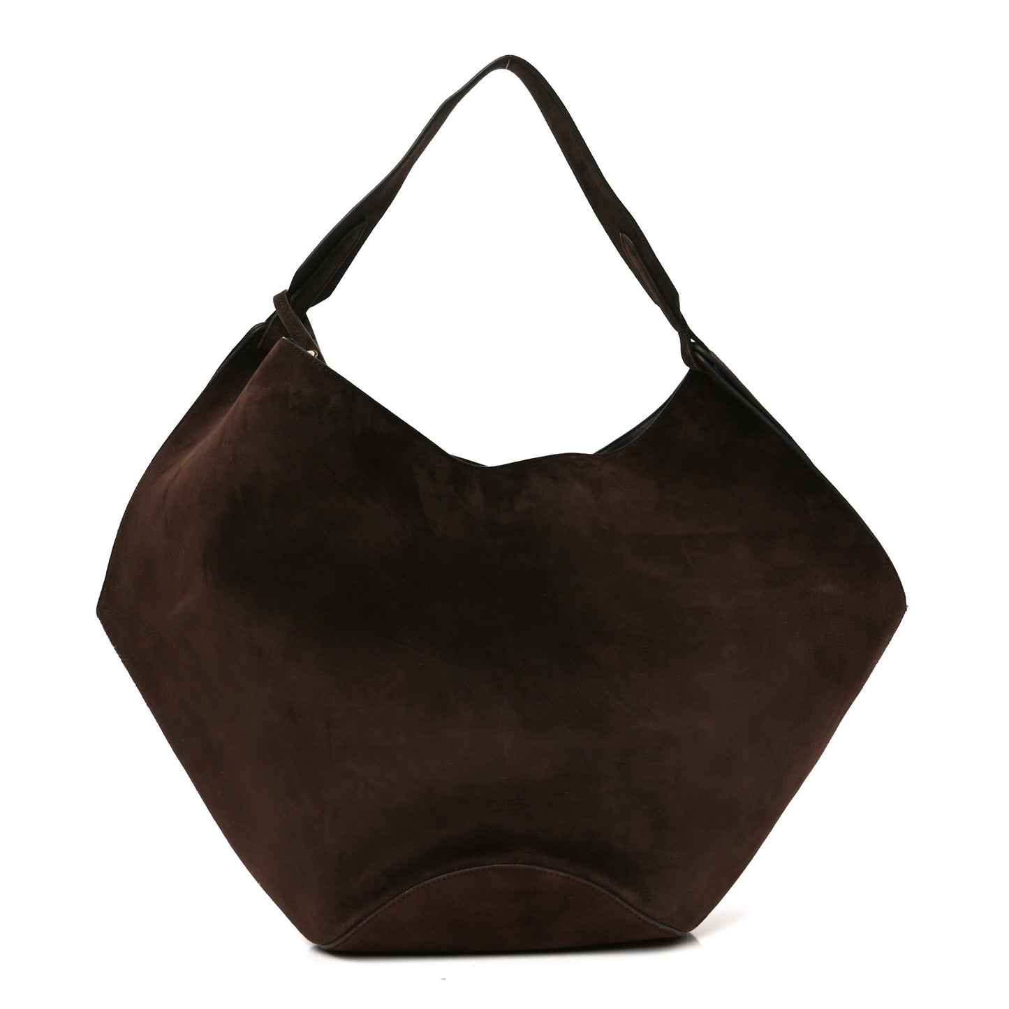 Suede Calfskin Medium Lotus Tote Coffee