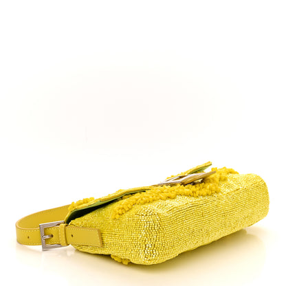 Fendi Beaded Baguette Yellow 4 of 10