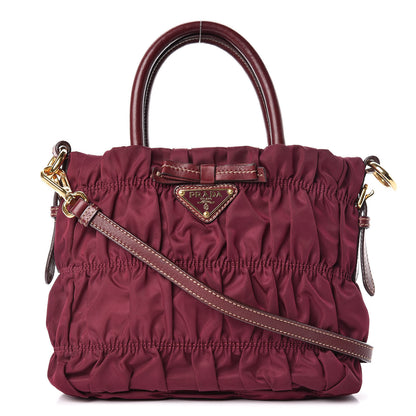 Prada Tessuto Nylon Gaufre Tote Barolo 1 of 11