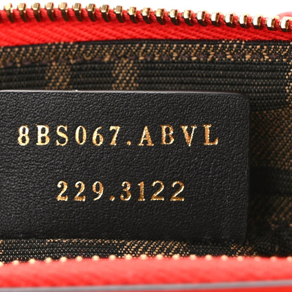Fendi Vitello King Plexiglass Logo Embossed Mini By The Way Top Handle Boston Bag Papavero 7 of 13