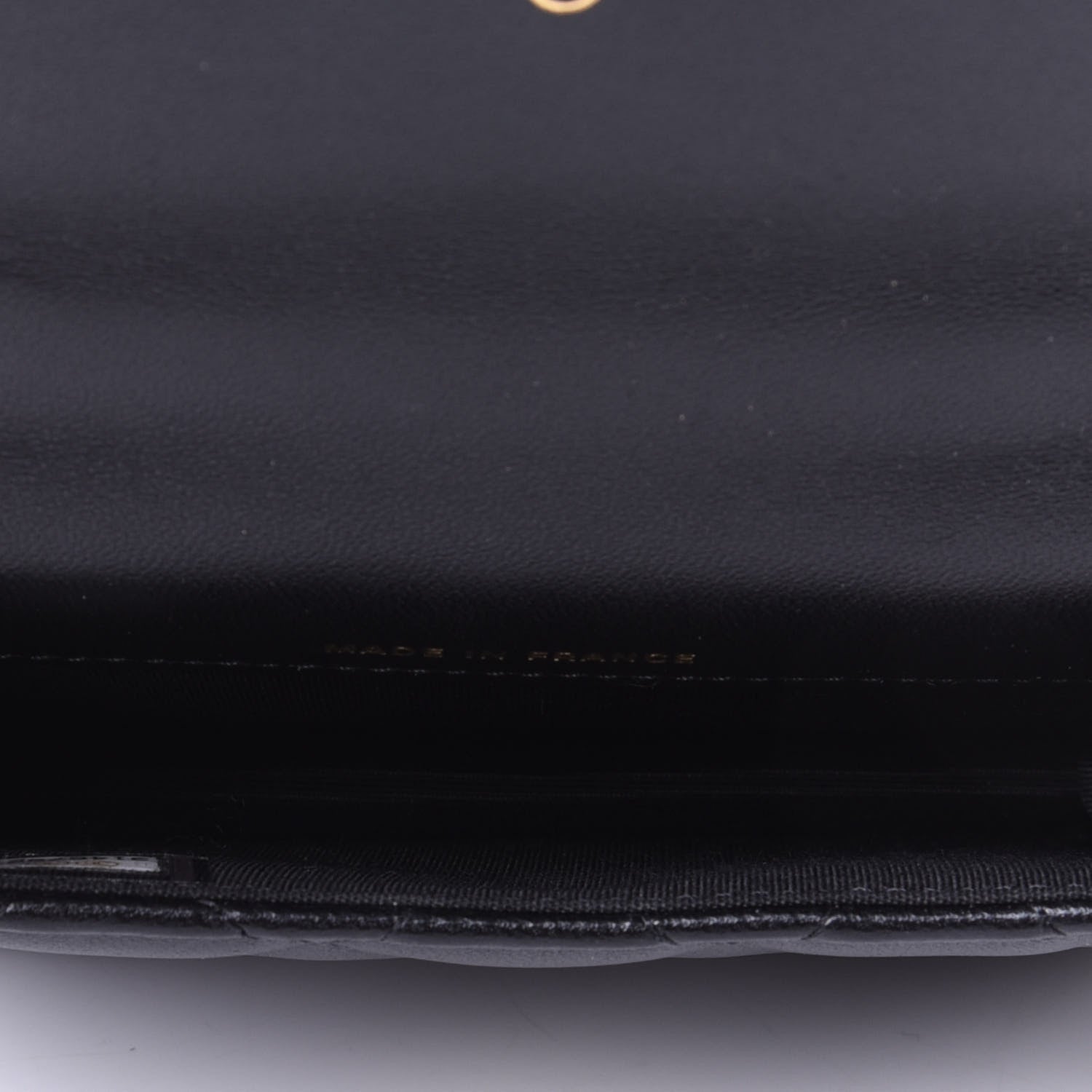 Chanel Lambskin Quilted Top Handle Flap Coin Purse With Chain Black 3 of 4