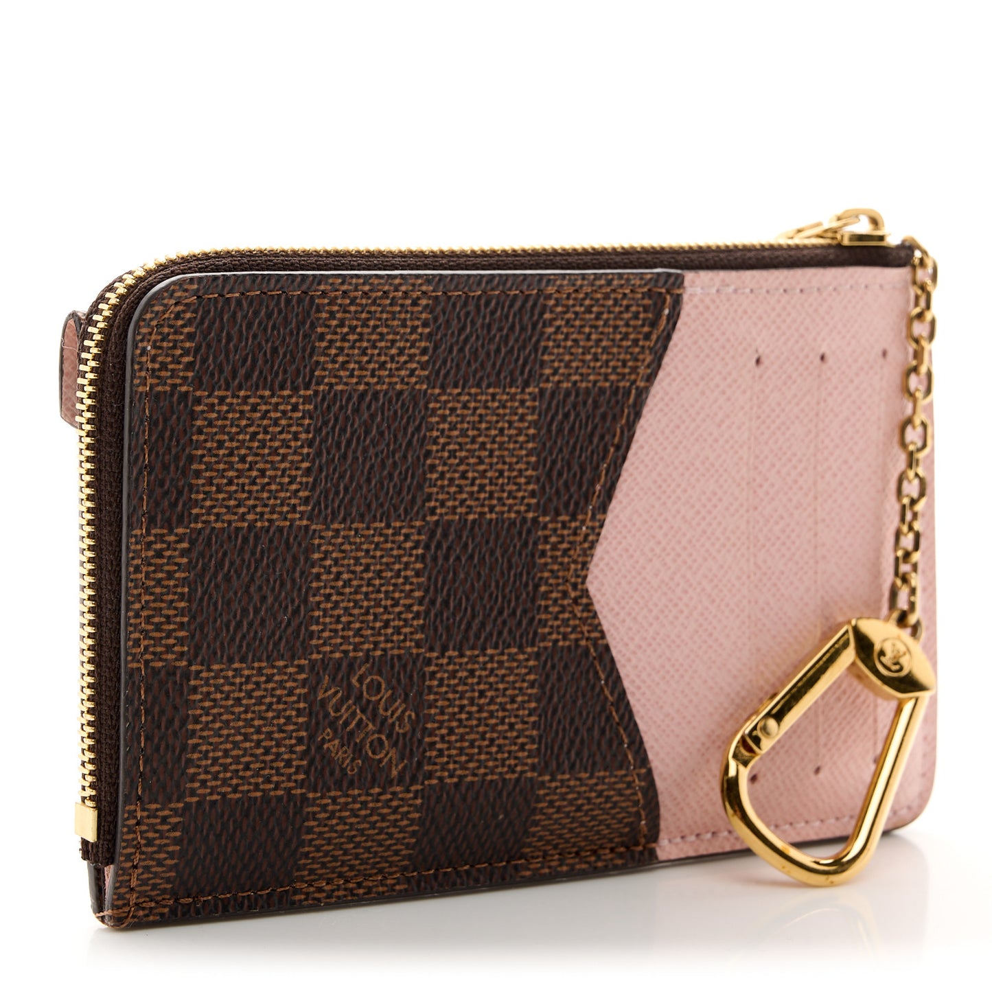 Damier Ebene Recto Verso Card Holder Rose Ballerine