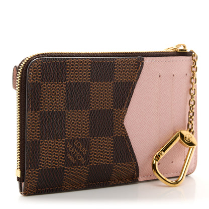 Louis Vuitton Damier Ebene Recto Verso Card Holder Rose Ballerine 3 of 9