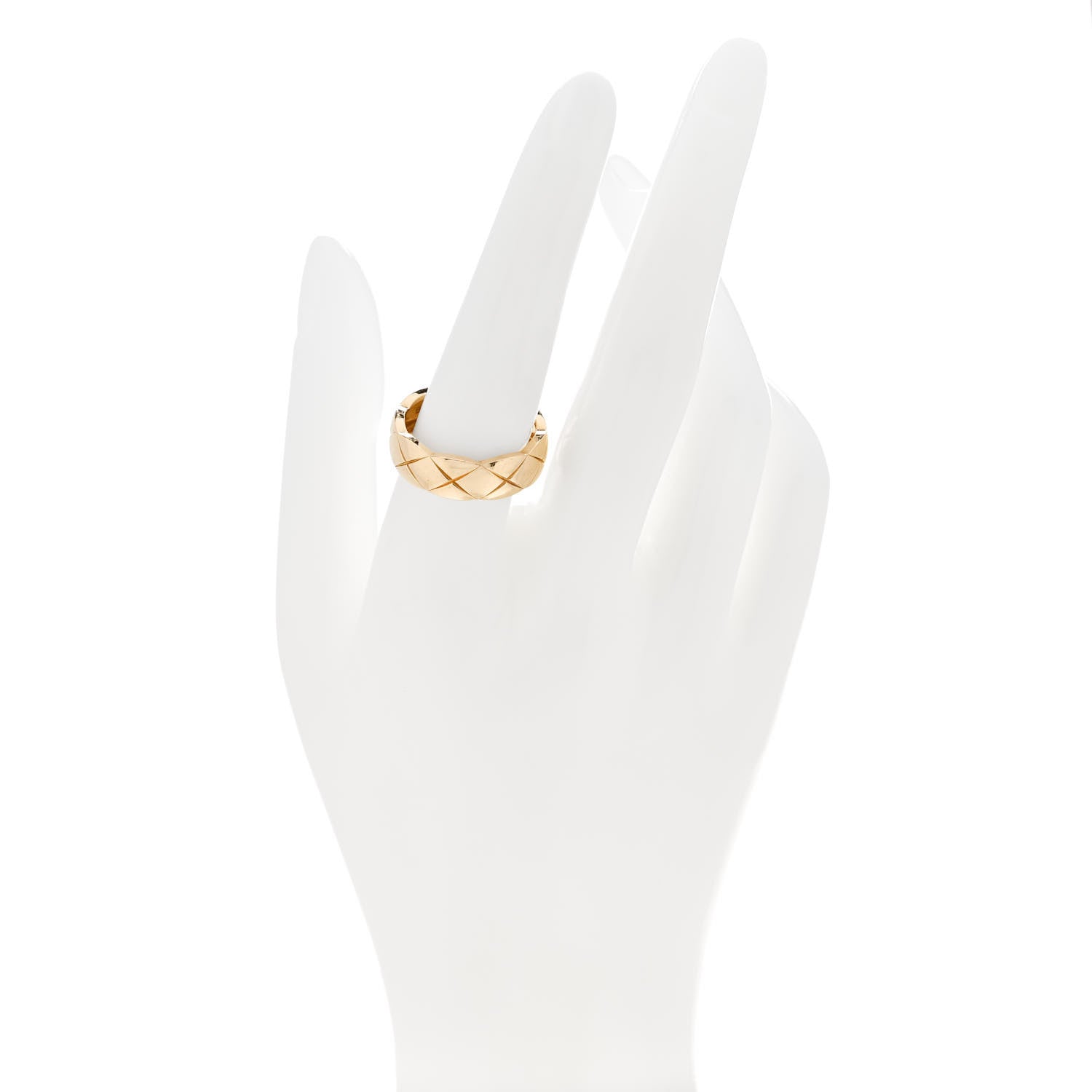 Chanel 18K Yellow Gold Small Coco Crush Ring 58 8.5 2 of 6