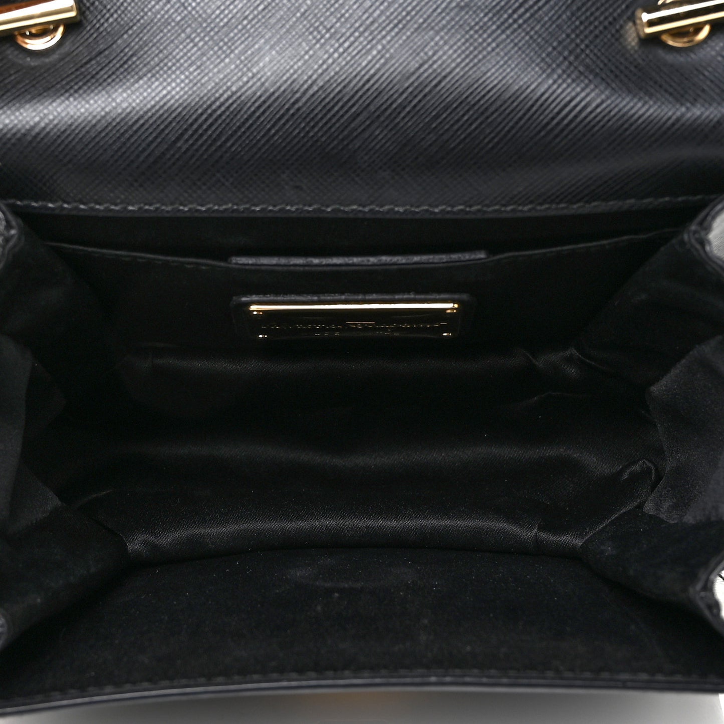 Printed Calfskin Mini Ginny Shoulder Bag Black