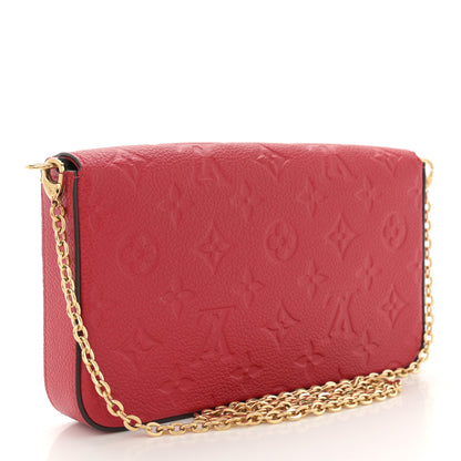 Louis Vuitton Empreinte Pochette Felicie Chain Wallet Scarlet 4 of 10