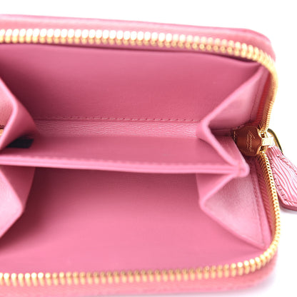 Prada Vitello Move Metal Coin Purse Geranio 5 of 8