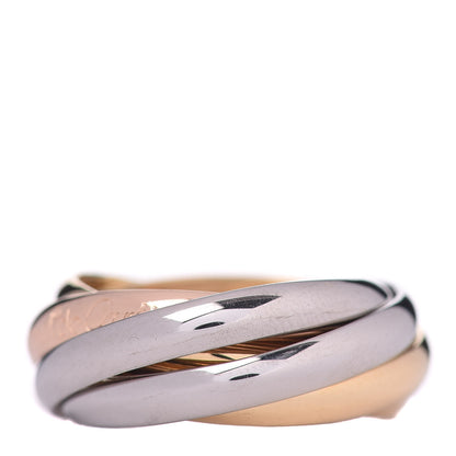 Cartier 18K Pink Yellow White Gold Five Band Les Must De Trinity Ring 49 4.75 3 of 4