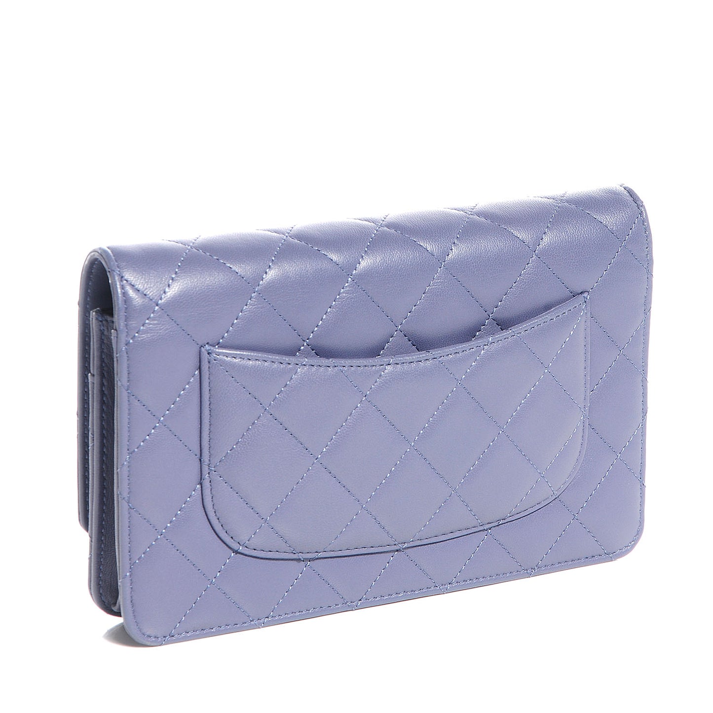 Lambskin Quilted Wallet On Chain WOC Lavender