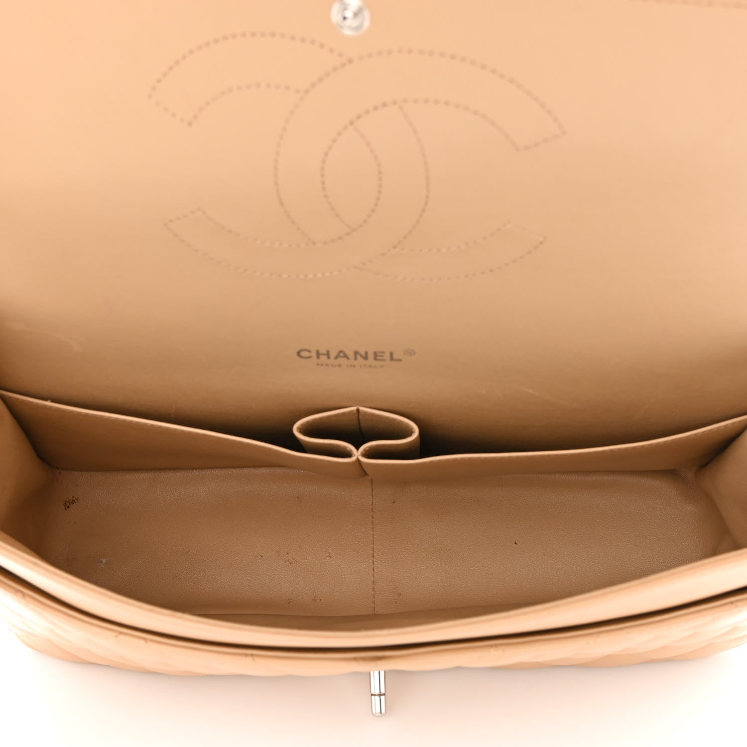 Chanel Lambskin Quilted Maxi Double Flap Beige 5 of 18