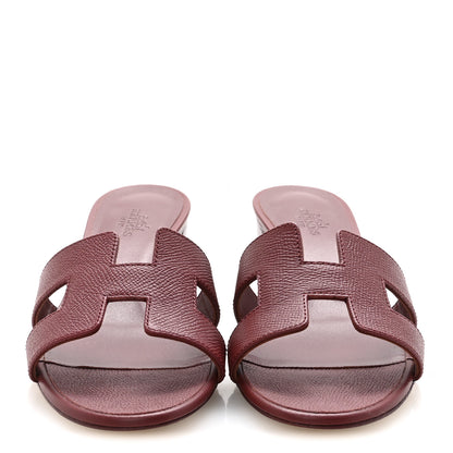 Hermes Epsom Oasis Sandals 37 Rouge H 3 of 10