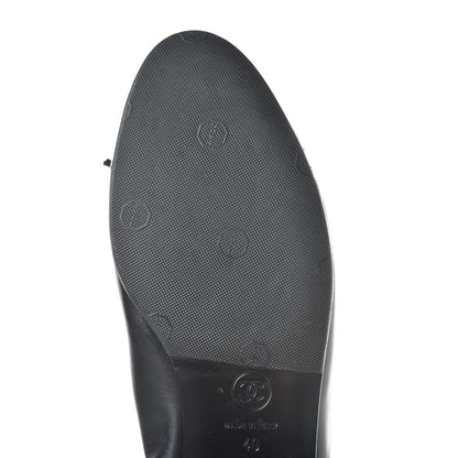 Chanel Lambskin Patent Calfskin Cap Toe Ballerina Flats 40 Black 9 of 15