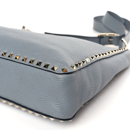 Valentino Garavani Pebbled Calfskin Large Rockstud Flip-Lock Messenger Bag Light Stone 8 of 8