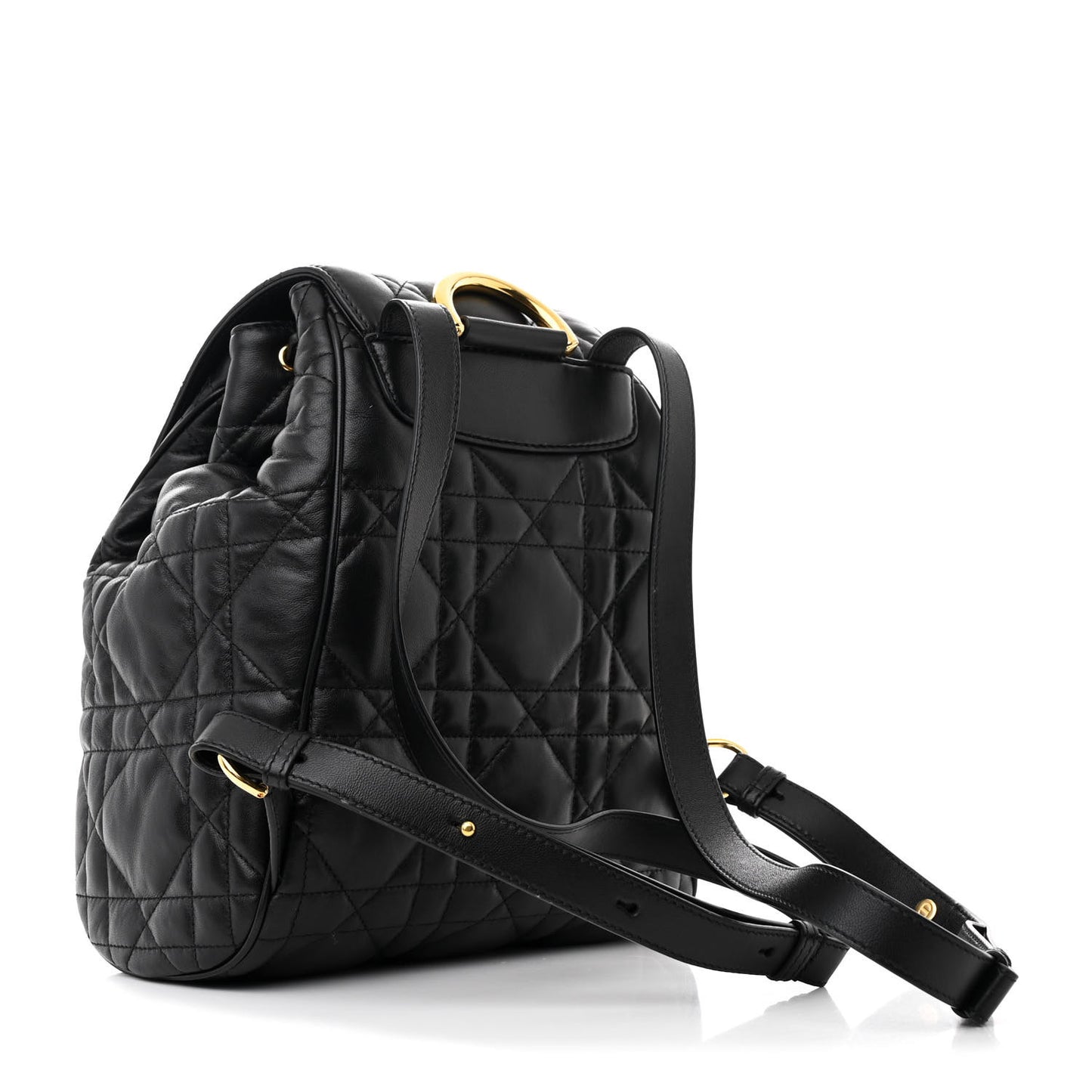 Lambskin Macrocannage Medium Caro Backpack Black