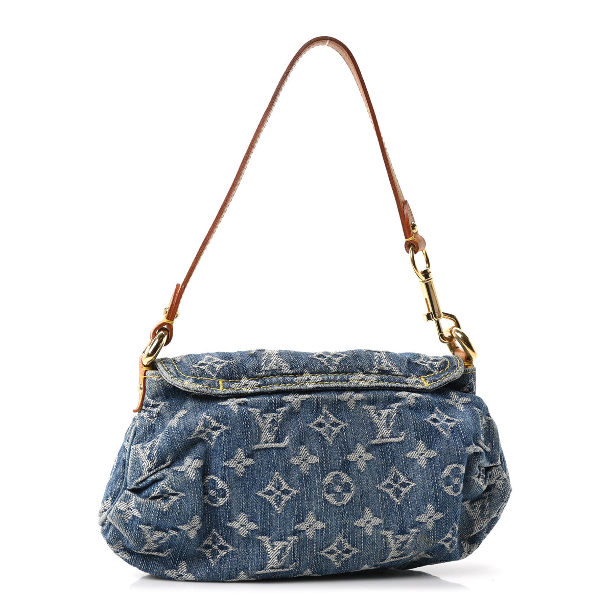 Louis Vuitton Monogram Denim Mini Pleaty Blue 3 of 9