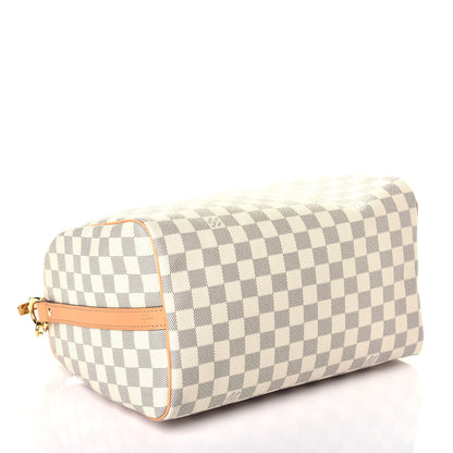 Louis Vuitton Damier Azur Braided Speedy Bandouliere 30 Blue 5 of 11
